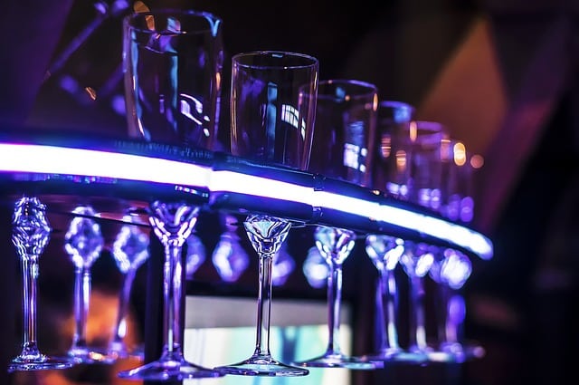 Inside of luxury limo - private transportation service