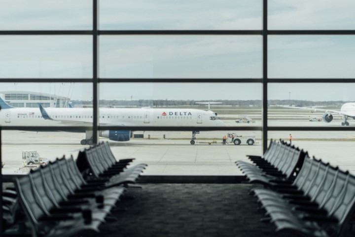 New York airport interior and passenger terminal area