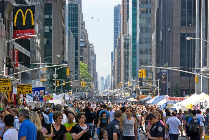 Street fair and festival in New York City